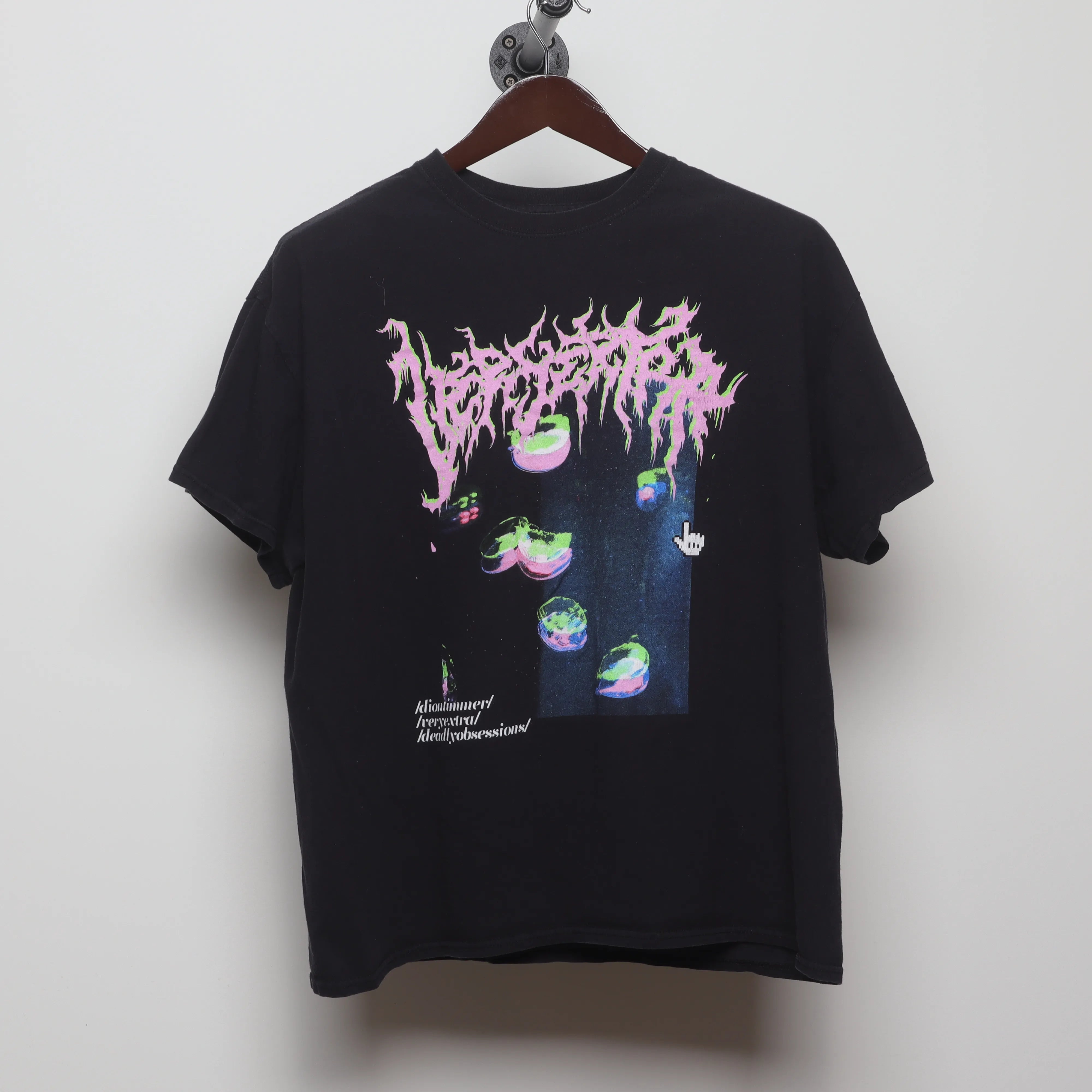 Front view of Modern Dion Limmer Vaporwave Graphic T-Shirt L