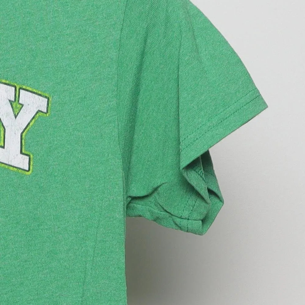 Close-up of the sleeve on the Modern Gildan "Lucky Shirt" T-Shirt - S