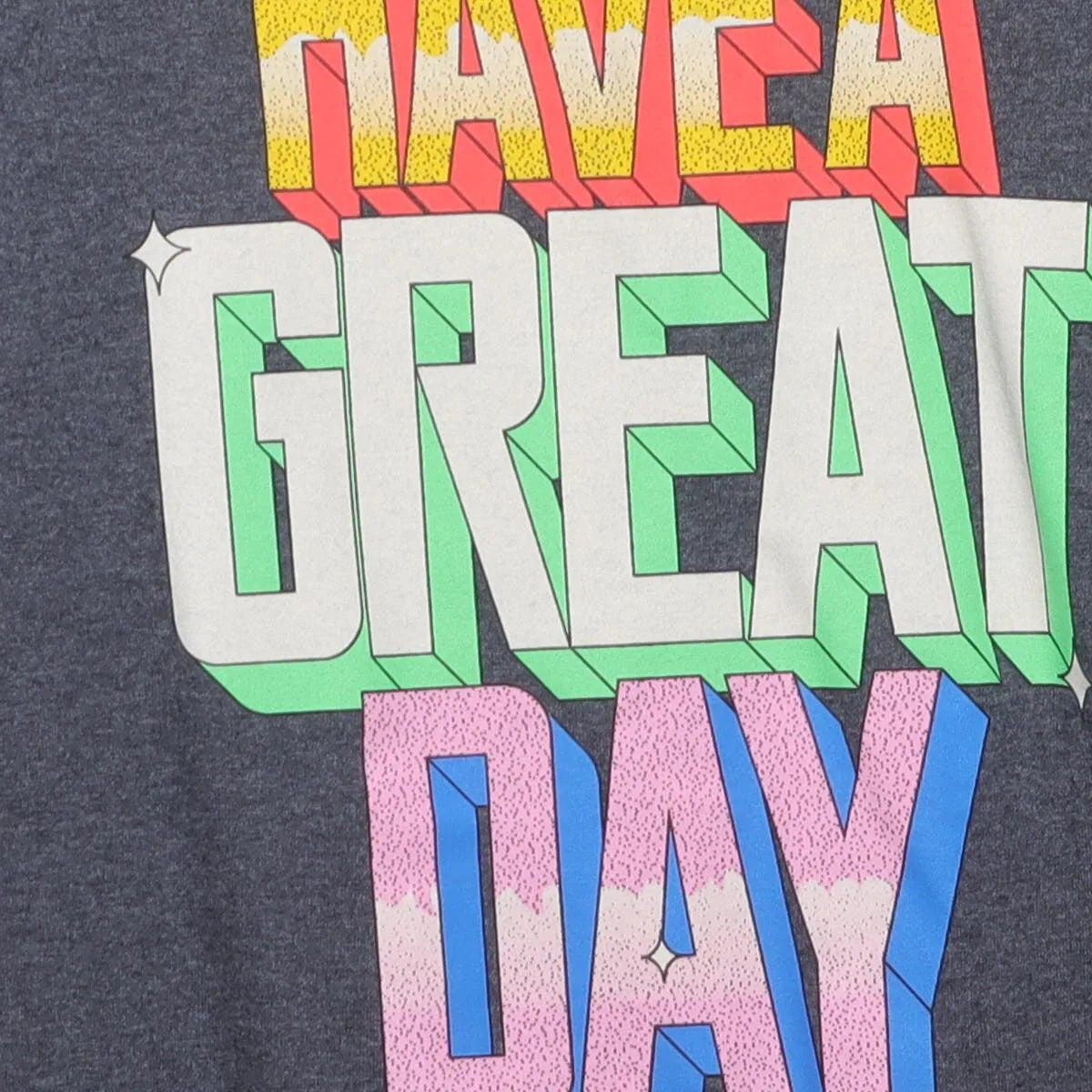 Close-up of the sleeve on the Modern Graphic "Have A Great Day And Leave Me Alone" T-Shirt - L