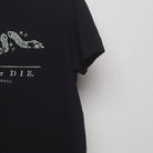 Close-up of the sleeve on the Modern Join or Die Ben Franklin T-Shirt L