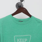 Close-up of the collar and tag on the Modern "Keep Vermont Weird" T-Shirt - L
