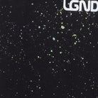 Close-up of the main graphic on the Modern LGND "Galaxy Splatter Logo" T-Shirt - L