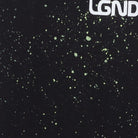 Close-up of the main graphic on the Modern LGND "Galaxy Splatter Logo" T-Shirt - L