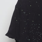 Close-up of the sleeve on the Modern LGND "Galaxy Splatter Logo" T-Shirt - L
