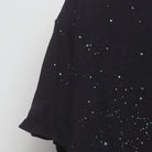 Close-up of the sleeve on the Modern LGND "Galaxy Splatter Logo" T-Shirt - L