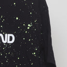 Close-up of the sleeve on the Modern LGND "Galaxy Splatter Logo" T-Shirt - L
