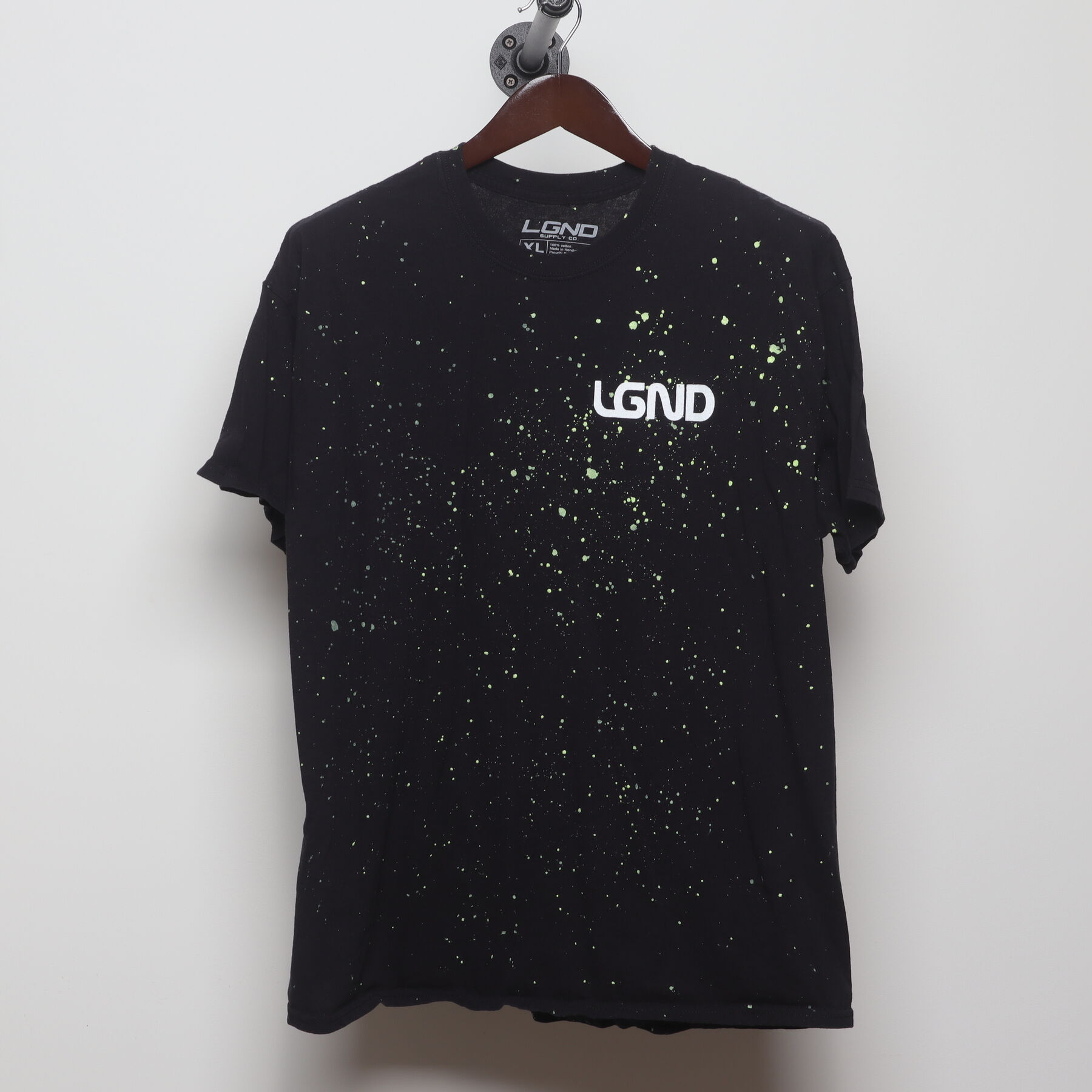 Front view of Modern LGND "Galaxy Splatter Logo" T-Shirt - L