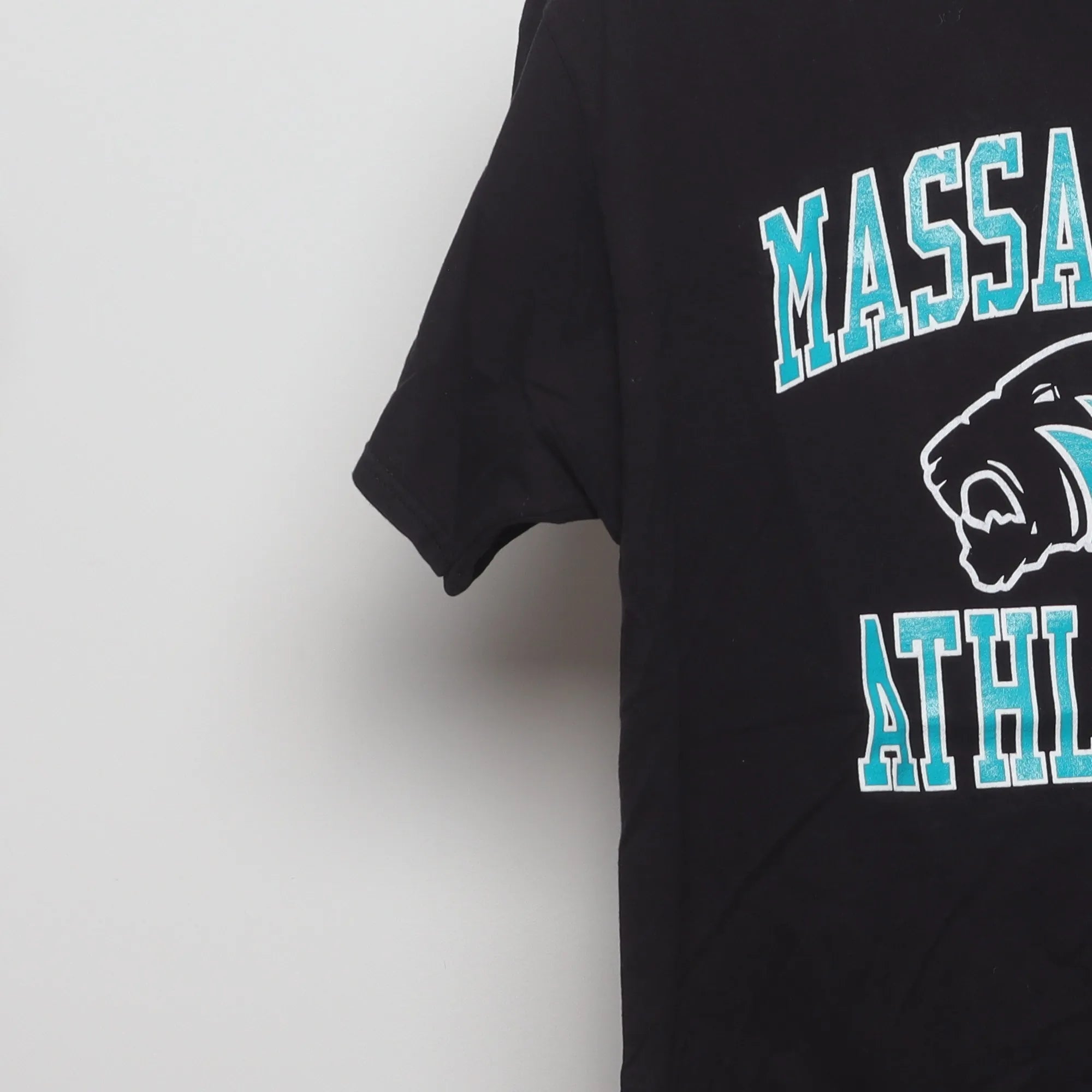 Close-up of the sleeve on the Modern Massaponax Panthers Athletics Tee M