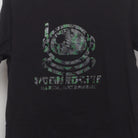 Close-up of the main graphic on the Modern Moonrocks Astronaut Camo Graphic Tee M