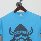 Close-up of the collar and tag on the Modern Norway USA Viking Graphic Souvenir T-Shirt M