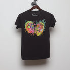 Front view of Modern Rick and Morty "Psychedelic Zombie Heads" T-Shirt - XS