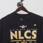 Close-up of the collar and tag on the Modern San Diego Padres 2022 NLCS Postseason T-Shirt XL
