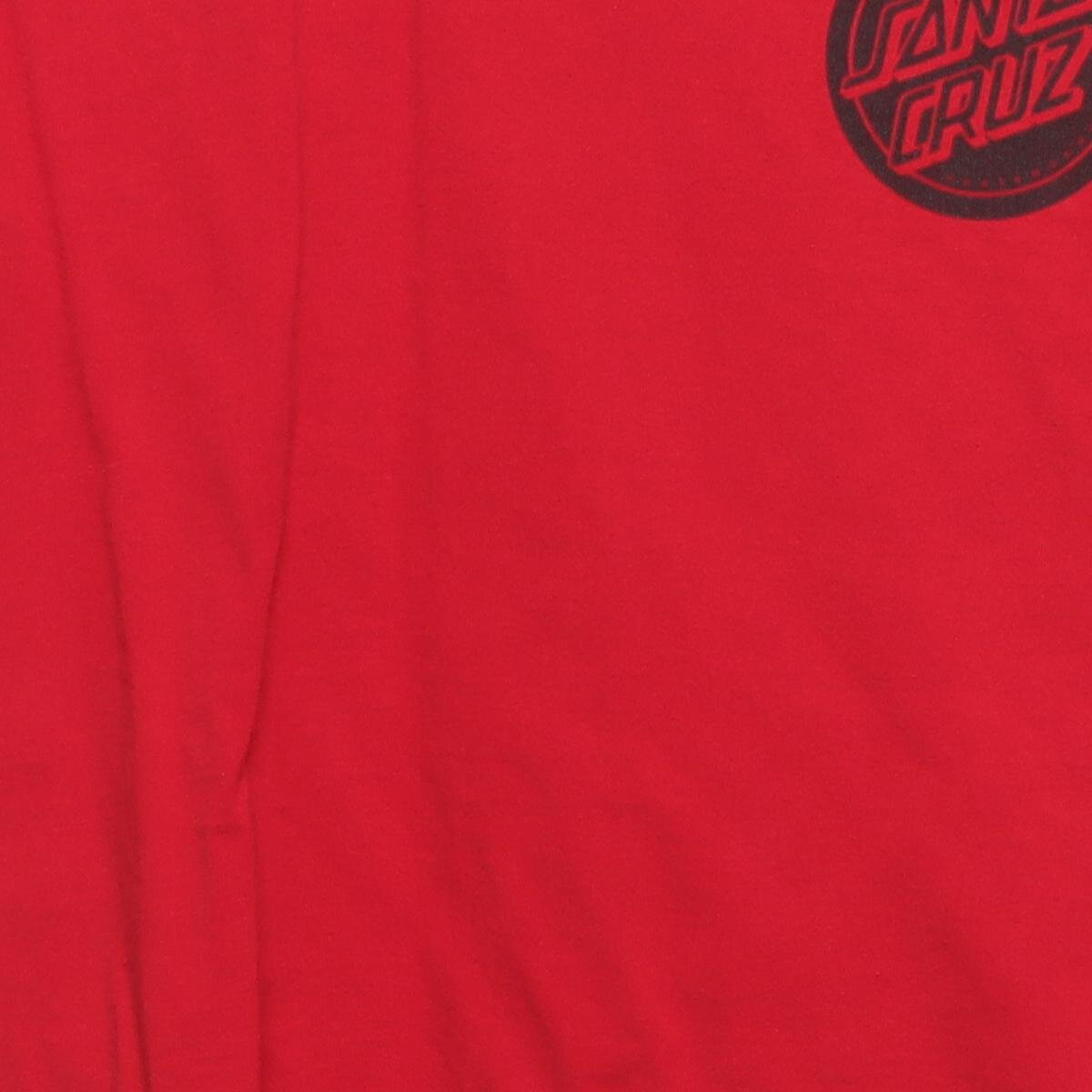 Close-up of the main graphic on the Modern Santa Cruz Skateboards "Classic Dot Logo" T-Shirt - XS