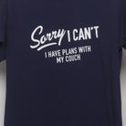 Close-up of the main graphic on the Modern Sorry I Can't Funny Graphic T-Shirt M