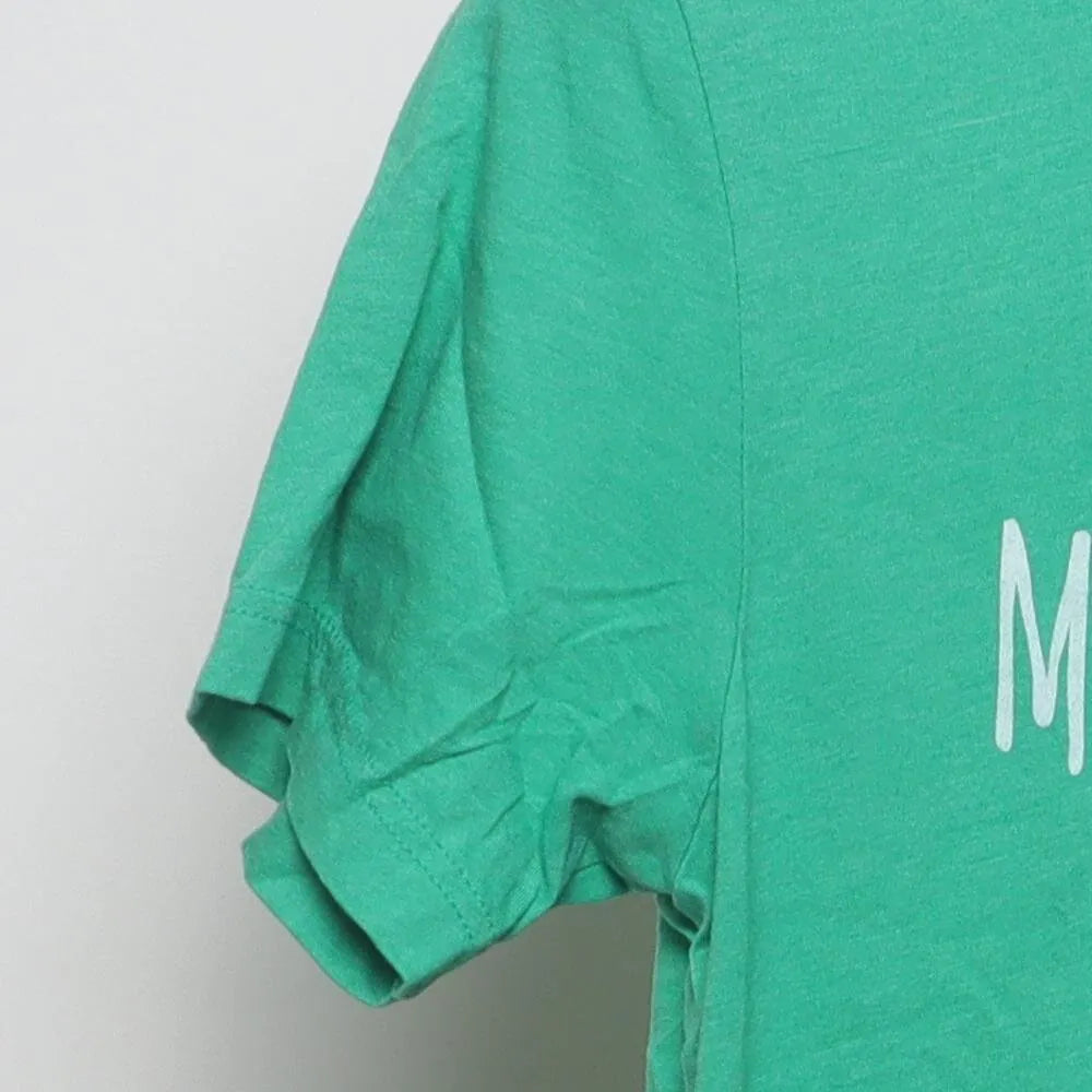 Close-up of the sleeve on the Modern The Home T "Most Likely To Get Socks" T-Shirt - S
