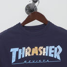 Close-up of the collar and tag on the Modern Thrasher "Broken Board Logo" T-Shirt - S