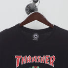 Close-up of the collar and tag on the Modern Thrasher "Skate Frogs" T-Shirt - L