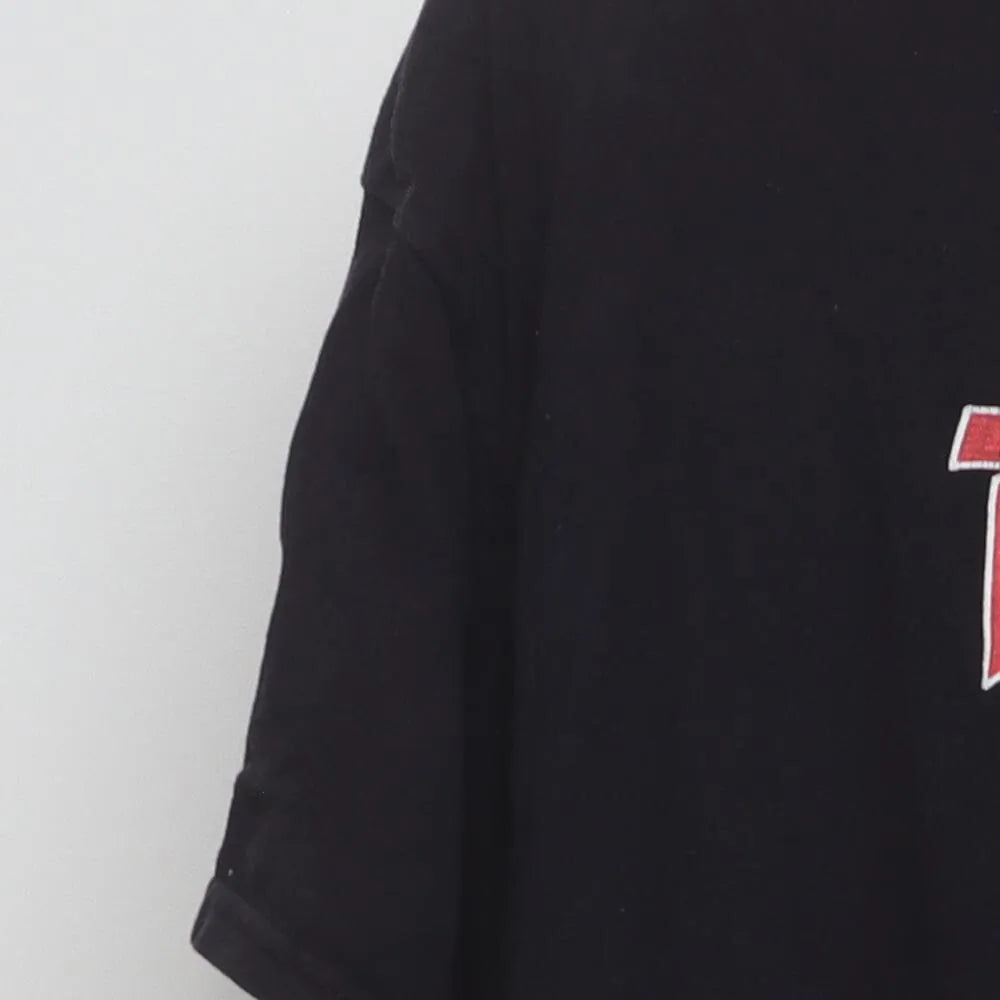Close-up of the sleeve on the Modern Thrasher "Skate Frogs" T-Shirt - L