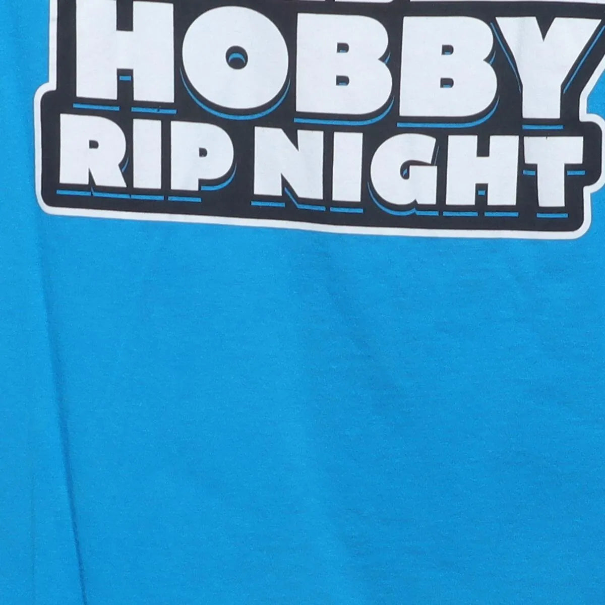 Close-up of the main graphic on the Modern Topps "Hobby Rip Night" T-Shirt - S
