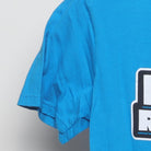 Close-up of the single stitch sleeve on the Modern Topps "Hobby Rip Night" T-Shirt - S