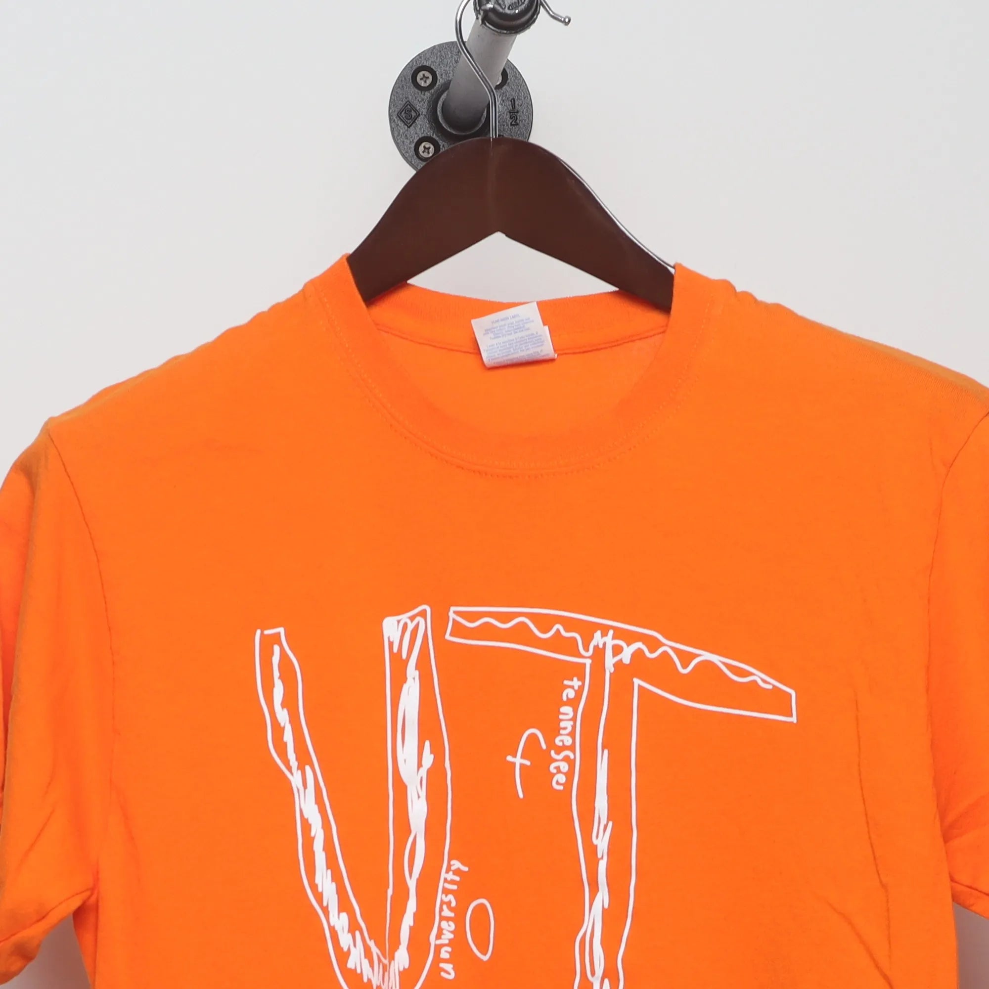 Close-up of the collar and tag on the Modern Univ. of Tennessee Kid-Designed T-Shirt M