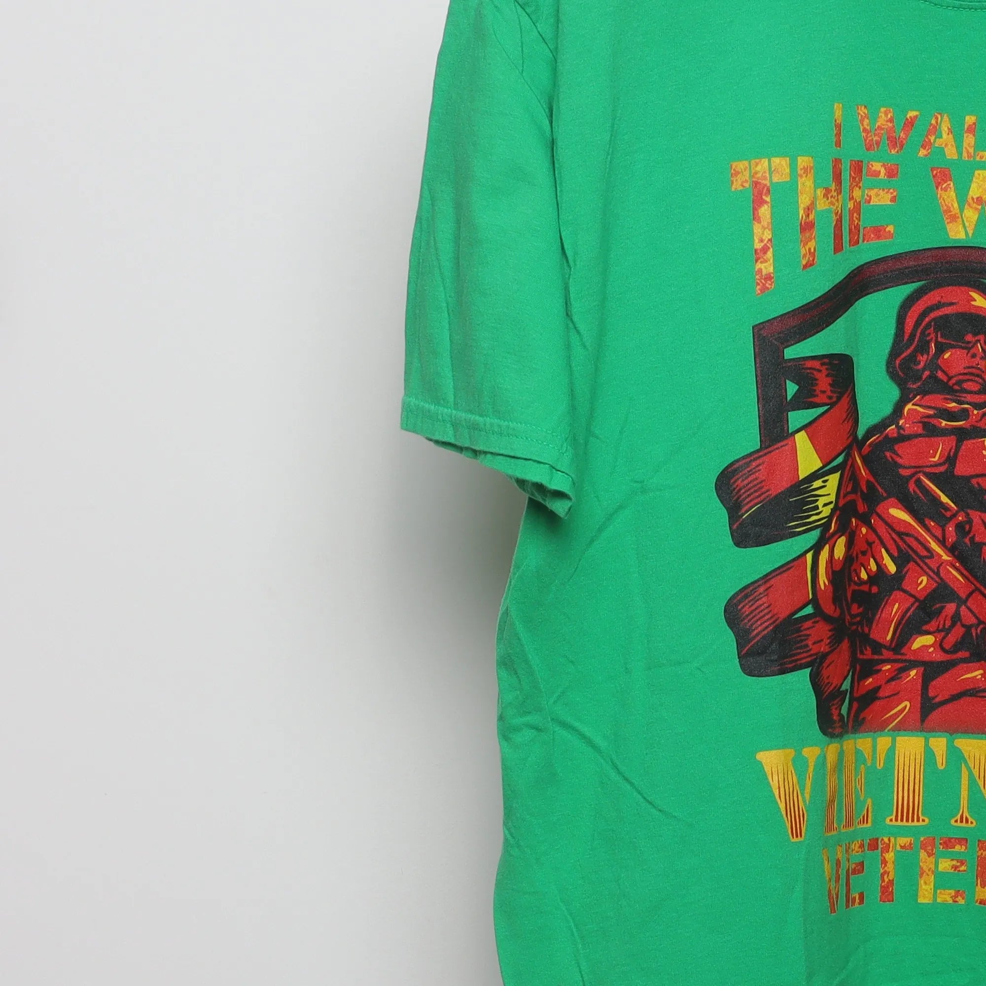 Close-up of the sleeve on the Modern Vietnam Veteran Military Tribute T-Shirt XL