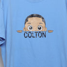 Close-up of the main graphic on the Modern Y2K Style Colton Cartoon Graphic T-Shirt XL