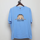 Front view of Modern Y2K Style Colton Cartoon Graphic T-Shirt XL