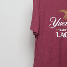 Close-up of the sleeve on the Modern Yuengling Lager Brewery Logo T-Shirt L