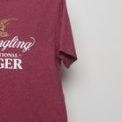 Close-up of the sleeve on the Modern Yuengling Lager Brewery Logo T-Shirt L