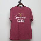 Front view of Modern Yuengling Lager Brewery Logo T-Shirt L