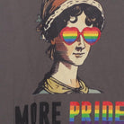Close-up of the main graphic on the Vintage Y2K Jane Austen "More Pride Less Prejudice" T-Shirt - XL