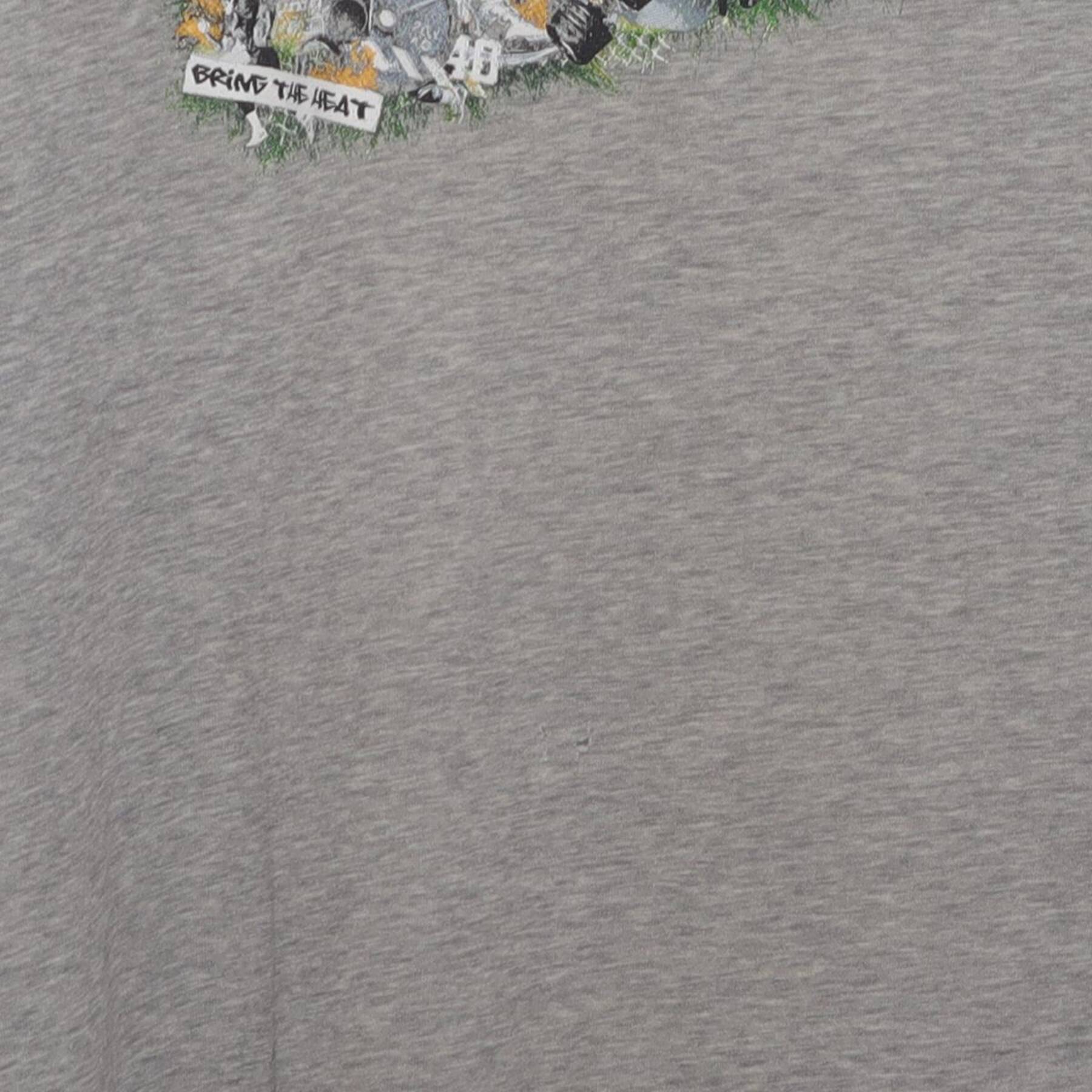 Close-up of the main graphic on the Vintage Y2K Nike "Photo Collage Swoosh" T-Shirt - M