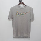 Front view of Vintage Y2K Nike "Photo Collage Swoosh" T-Shirt - M