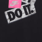 Close-up of the main graphic on the Vintage Y2K Nike "Just Do It" T-Shirt - S