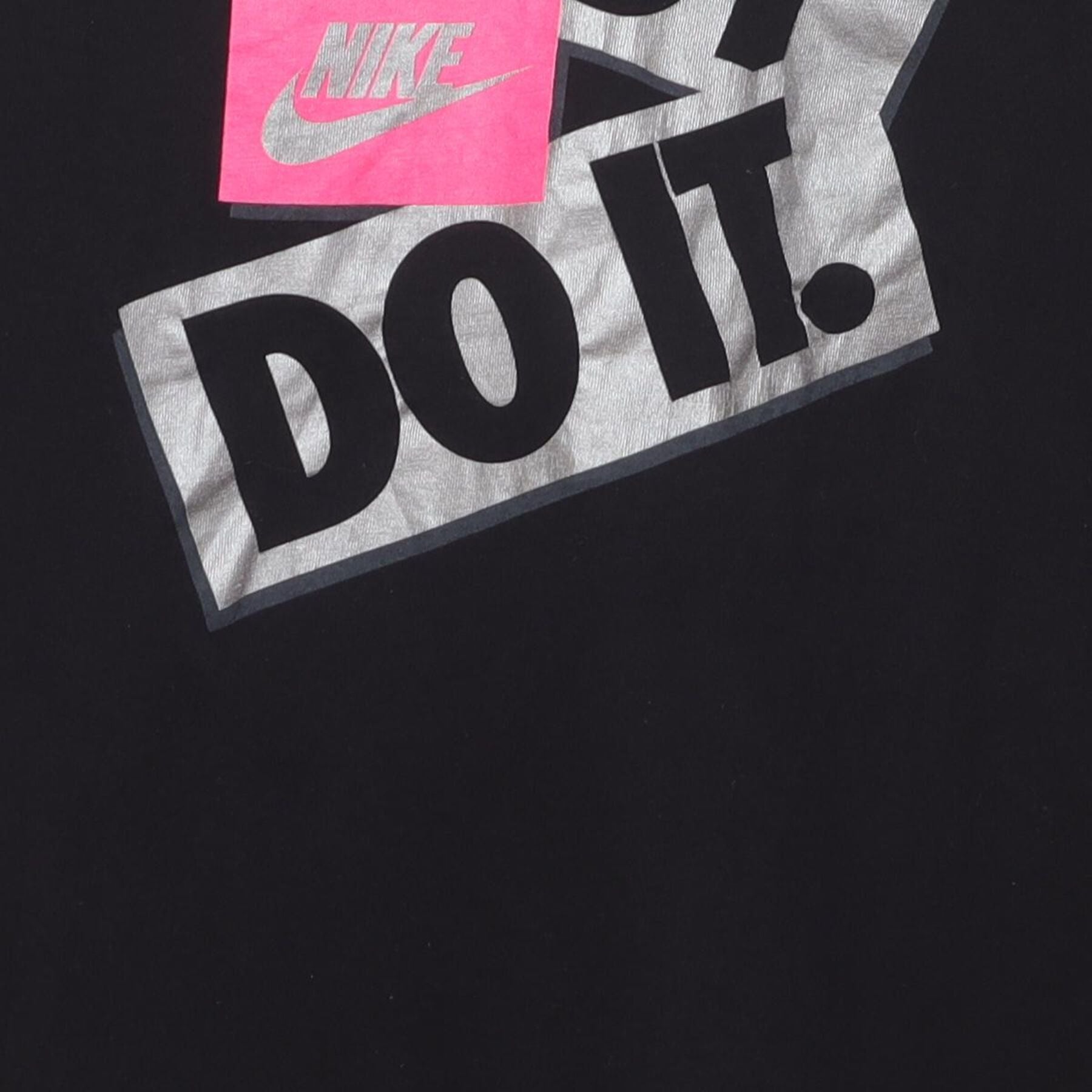 Close-up of the main graphic on the Vintage Y2K Nike "Just Do It" T-Shirt - S