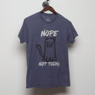 Front view of Vintage Y2K "Nope Not Today" Cat T-Shirt - S
