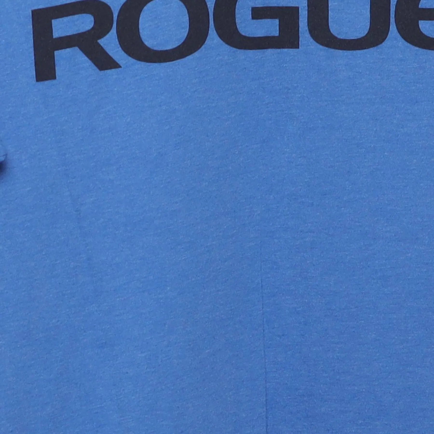 Close-up of the main graphic on the Vintage 2010s Rogue Fitness "Basic Logo" T-Shirt - S