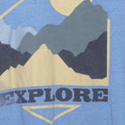Close-up of the main graphic on the Vintage 1980s Sonoma "Explore" T-Shirt - L