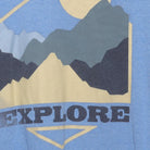 Close-up of the main graphic on the Vintage 1980s Sonoma "Explore" T-Shirt - L