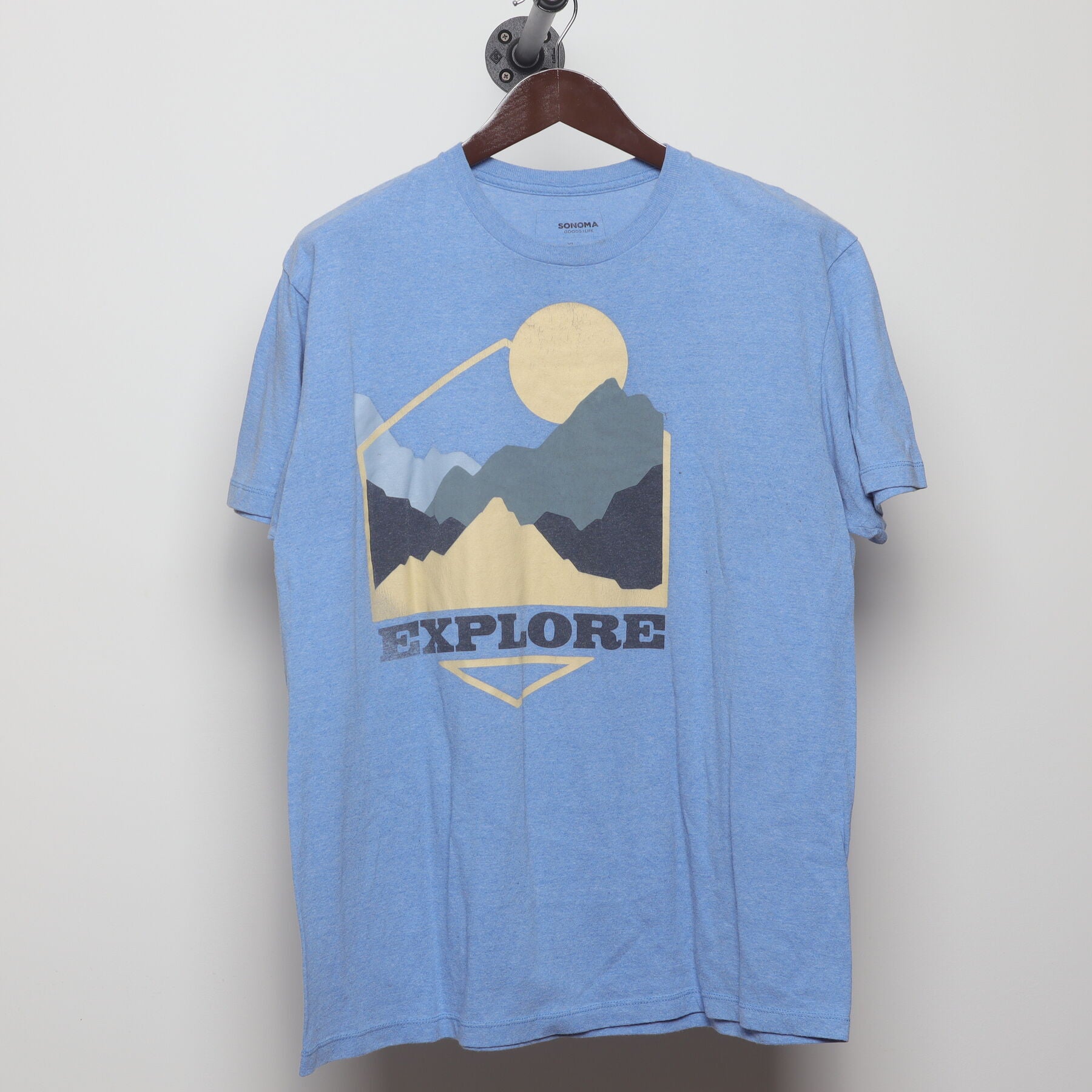 Front view of Vintage 1980s Sonoma "Explore" T-Shirt - L