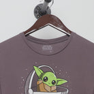 Close-up of the collar and tag on the Vintage 2010s Star Wars "Baby Yoda" T-Shirt - S