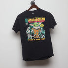 Front view of Vintage Y2K Star Wars "The Mandalorian Comic Book" T-Shirt - S