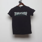 Front view of Vintage Y2K Thrasher Magazine "Roses Logo" T-Shirt - XS