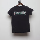 Front view of Vintage Y2K Thrasher Magazine "Roses Logo" T-Shirt - XS