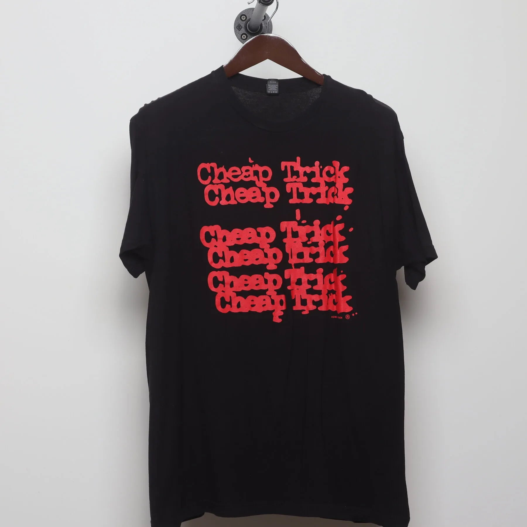 Front view of Vintage Y2K Cheap Trick "Stacked Logo" T-Shirt - L