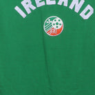 Close-up of the main graphic on the Vintage 1980s FAI Ireland "Soccer Ringer" T-Shirt - S
