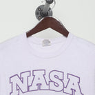 Close-up of the collar and tag on the Vintage 1980s NASA "Volleyball Team" T-Shirt - S