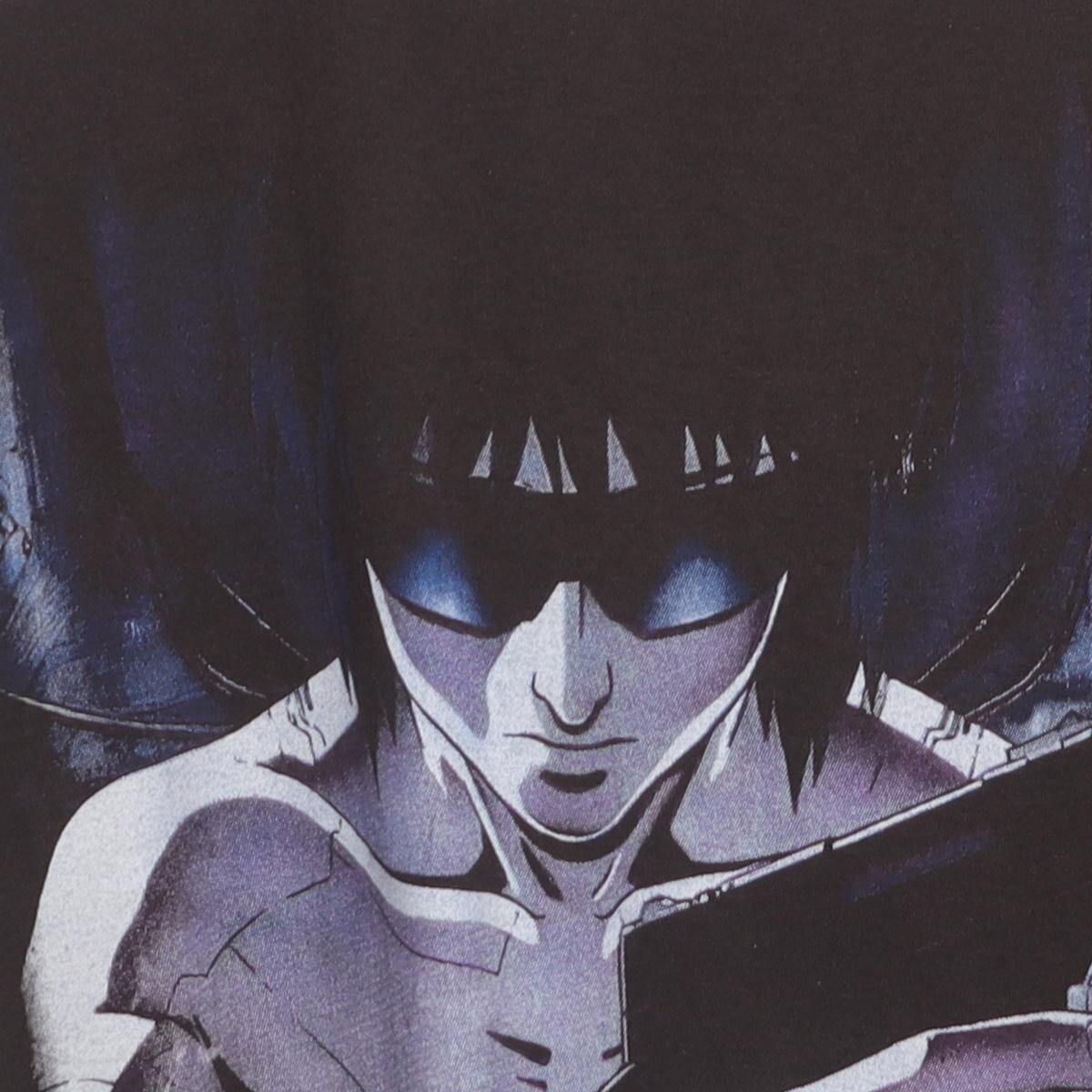 Close-up of the main graphic on the Vintage 1990s Ghost in the Shell "1995 Movie Promo" T-Shirt - L