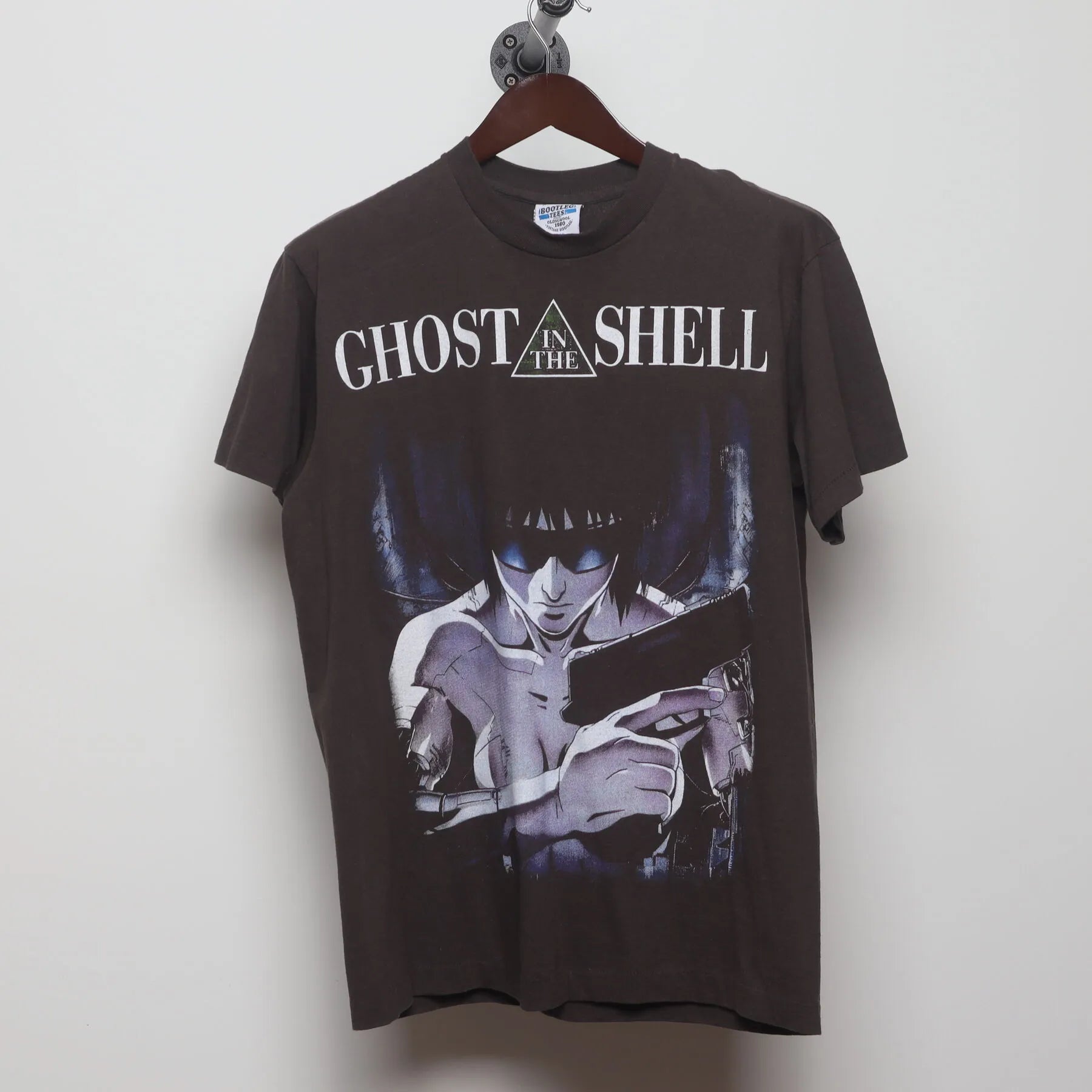 Front view of Vintage 1990s Ghost in the Shell "1995 Movie Promo" T-Shirt - L